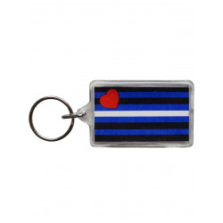 Leather Flag Key Ring (T5144)