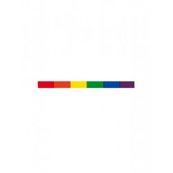 Rainbow Aufkleber / Sticker 1,3 x 30cm (0.5 x 12 inch) (T2535)