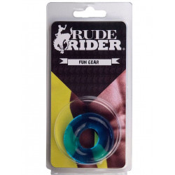 Rude Rider Fat Stretchy Cock Ring Ice Blue (T6155)