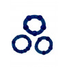 RudeRider Mini Cock Rings Blue (3-Ring-Set) (T6264)