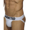 Addicted Mesh Push Up Jockstrap Underwear White (T7858)
