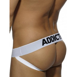 Addicted Mesh Push Up Jockstrap Underwear White (T7858)
