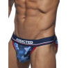 Addicted Camo Mesh Push Up Brief Underwear Blue (T7882)