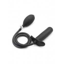 Rude Rider Inflatable T-Plug Silicone Black (T7728)