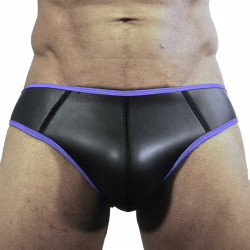 Rude Rider Neoprene Briefs Open Back Bottoms Black/Blue (T7473)