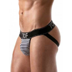 TOF Stripes Push-Up Jockstrap Underwear Navy-Black (T8185)