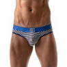 ToF Paris Stripes Push-Up Brief Underwear Navy Blue/White (T8189)