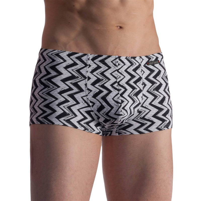 Olaf Benz Beachpants BLU1856 Swimwear ZigZag Black/White