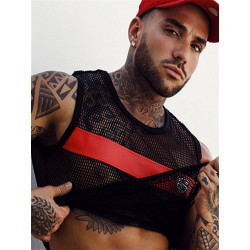TOF Paris Spartacus Tank Top Black/Red (T7178)