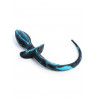 Rude Rider Little Dog Tail Plug 28 x 3 cm Black/Blue Silicone (T8359)