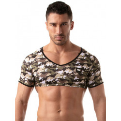 ToF Paris Iconic Crop Top T-Shirt Khaki Camo (T8567)