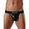 ToF Paris Leather Jockstrap Underwear Black (T8686)
