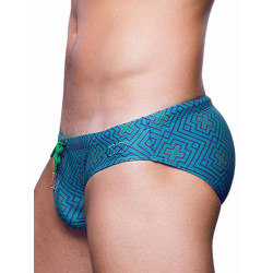 2Eros Print Swimwear Brief Jade (T8753)