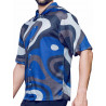 Supawear Short Sleeve Mesh Shirt Blue Combo Print (T8847)
