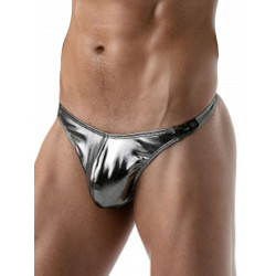 ToF Paris Metal Thong Underwear Silver (T8855)