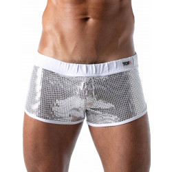 ToF Paris Star Mini Shorts Silver/White (T9003)