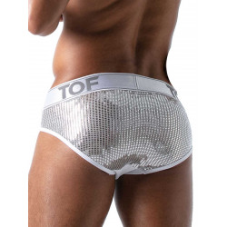 ToF Paris Star Brief Underwear Silver/White (T8999)