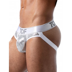 ToF Paris Star JockBrief Underwear Silver/White (T8997)