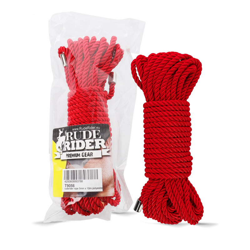 Rude Rider Rope 5mm x 10m Polyester Red (T9056) Rude Rider Rope 5mm x 10m Polyester Red (T9056)