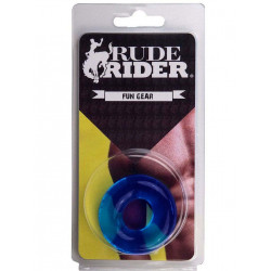 Rude Rider Fat Stretchy Cock Ring Jelly Blue (T9210)