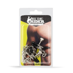 Rude Rider Flat Chain Nipple Clamps Metal/PVC (T9061)