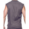 2Eros Breezy Single Button Wrap Vest Dark Gray (T9198)