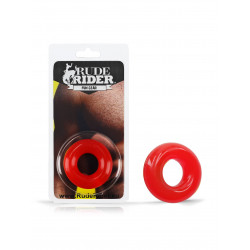 Rude Rider Fat Stretchy Cock Ring Jelly Red (T9209)