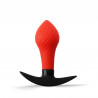 Rude Rider Inflatable Butt Plug Black/Red With Steel Ball Inside (T9126)