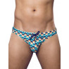 2Eros V20 Print Swim Brief Swimwear Chevy Blue (T9659)