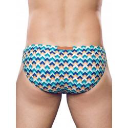 2Eros V20 Print Swim Brief Swimwear Chevy Blue (T9659)