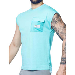 Supawear Wide-Cut Tank Turquoise Blue (T9719)