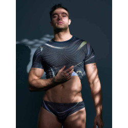 Supawear Printed Pride Crop T-Shirt Black (T9925)