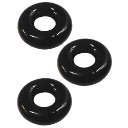Sport Fucker Chubby Rubber 3-pc Cockring-Set Black (T4618)