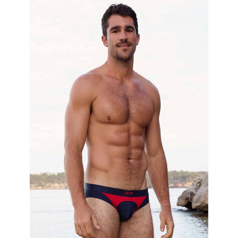 2Eros Racer Aktiv Swim Brief Navy/Red (T11207)