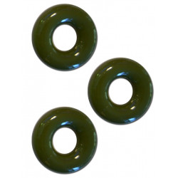 Sport Fucker Chubby Rubber 3-pc Cockring-Set Army Green (T4617)