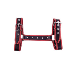 Rouge Leather Halter Harness Black/Red (T11383)