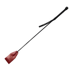 Rouge Leather Riding Crop Anaconda Print Burgundy/Black (T11328)