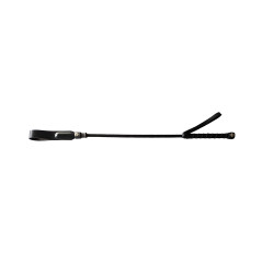 Rouge Short Leather Riding Crop Slim Tip 20'' Black (T11334)