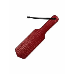 Rouge Leather Short Paddle Anaconda Print Burgundy/Black (T11433)