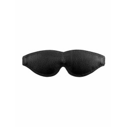 Rouge Large Leather Padded Blindfold Black (T11402)