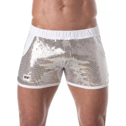TOF Paris Glitter Shorts Silver (T12022)