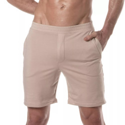 ToF Paris Bamboo Zipped Pocket Shorts Beige (T12067)