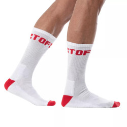 ToF Paris Sport Socks White/Red (T11904)