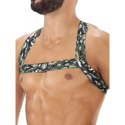 ToF Paris Fetish Elastic Harness Khaki Camo (T11960)