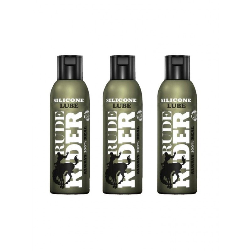 3-Pack Rude Rider Silicone Glide 100 ml (Standard Size) (E70027x03) 3-Pack Rude Rider Silicone Glide 100 ml (Standard Size) (E70027x03)
