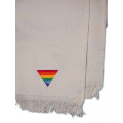 Rainbow Triangle Towel/Handtuch White 28x43 cm / 11x17 inch (T5244)